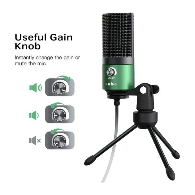 microphone-à-condensateur-en-métal---fifine-usb---k669b---pour-l'enregistrement-des-voix---vert