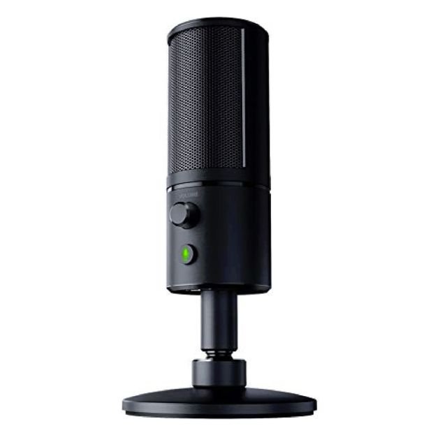 microphone-streaming-usb-razer-seiren-razer-usa-ltd---qualité-professionnelle---support-antichoc-intégré---aluminium-anodisé---noir-classique
