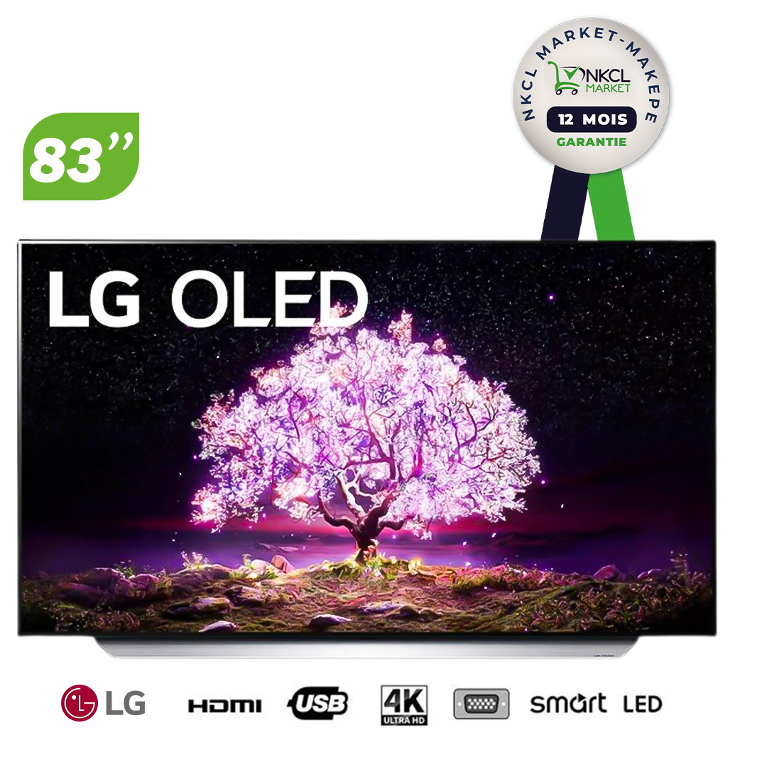 téléviseur-oled-4k-uhd-lg---83-pouces---oled83c1pva---hdr---smart--ai-thinq---dolby-vision-iq---garantie-12-mois