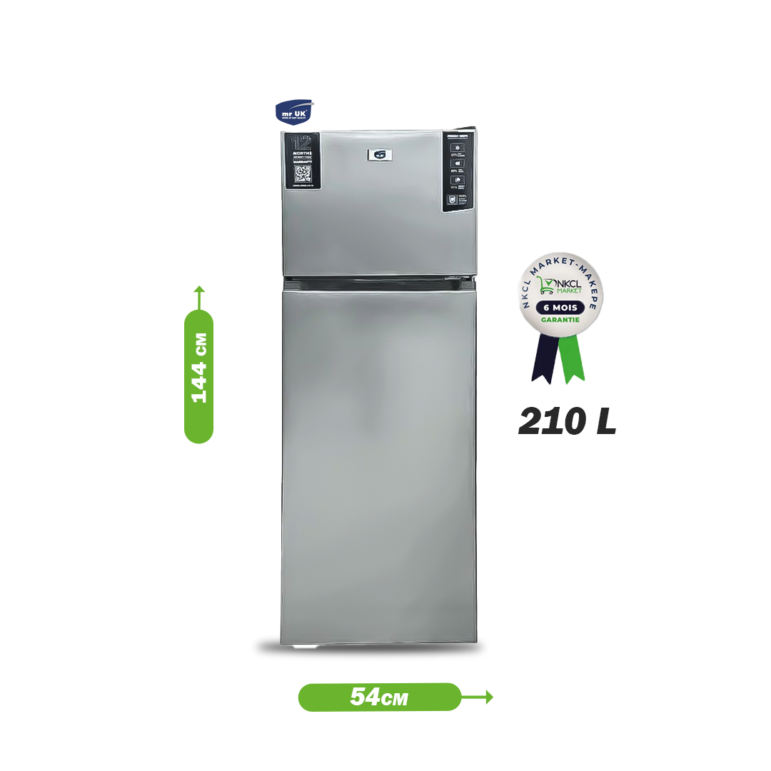réfrigérateur-double-battant---mr-uk---ftui-112-21-2s---210-litres---gris---6-mois-garantie