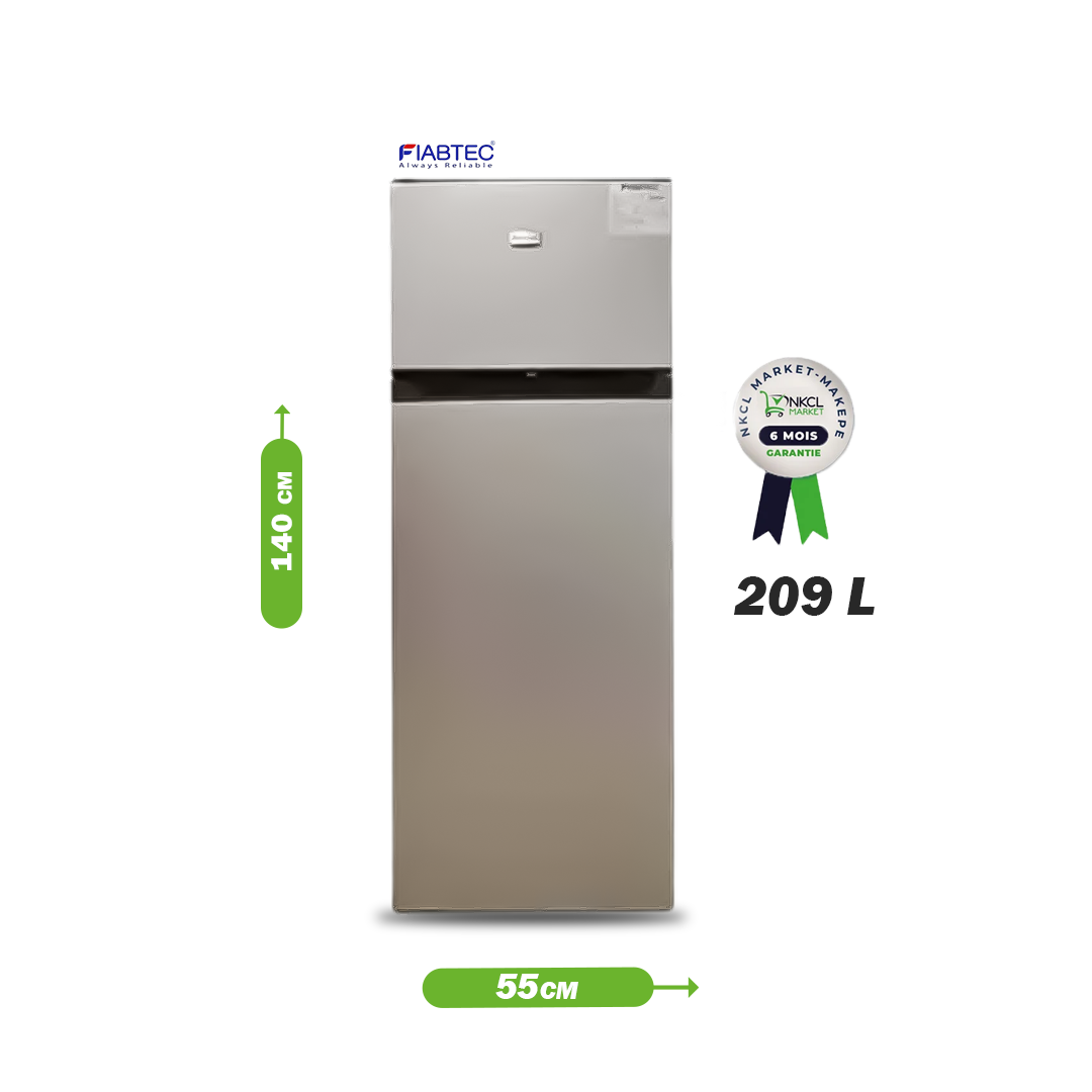 réfrigérateur-fiabtec--fttms-375df---209l--gris-/clair--garantie-6mois
