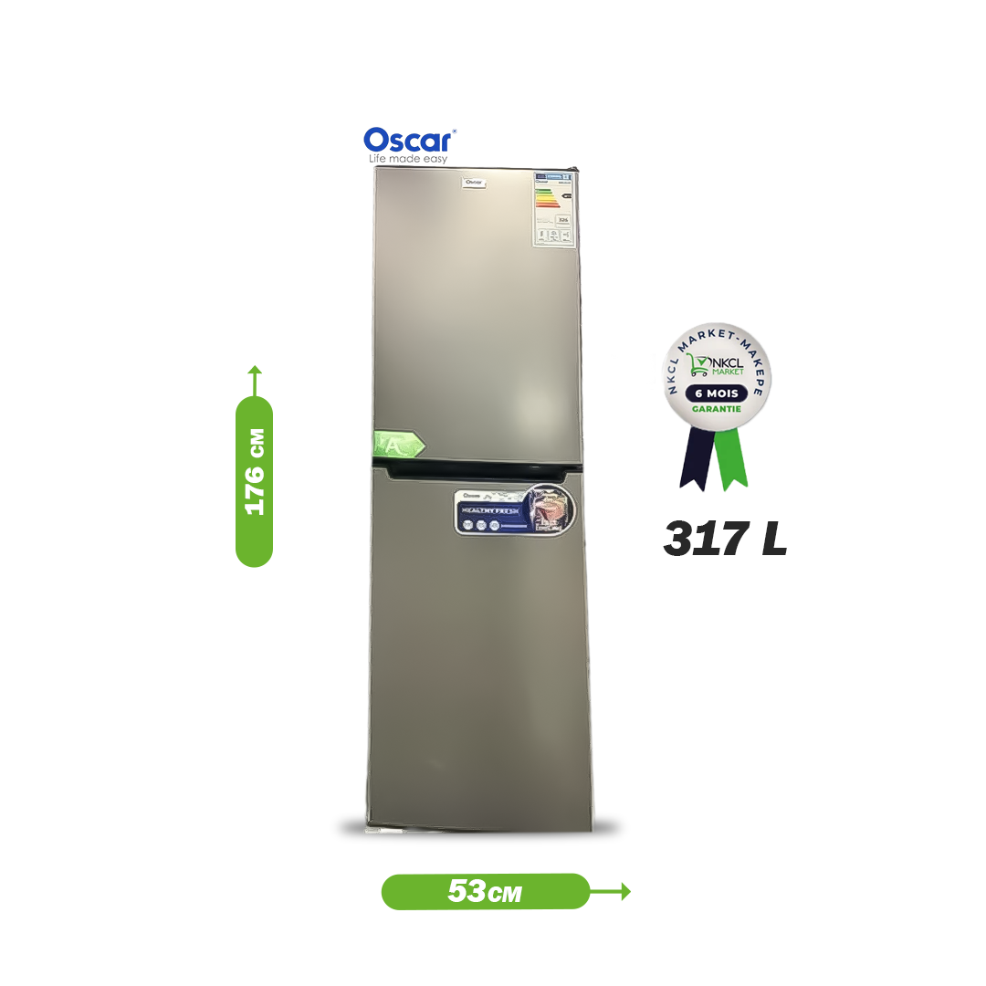 réfrigérateur-combiné-oscar-317r--317l-a+--326kwh/an-garantie-06-mois
