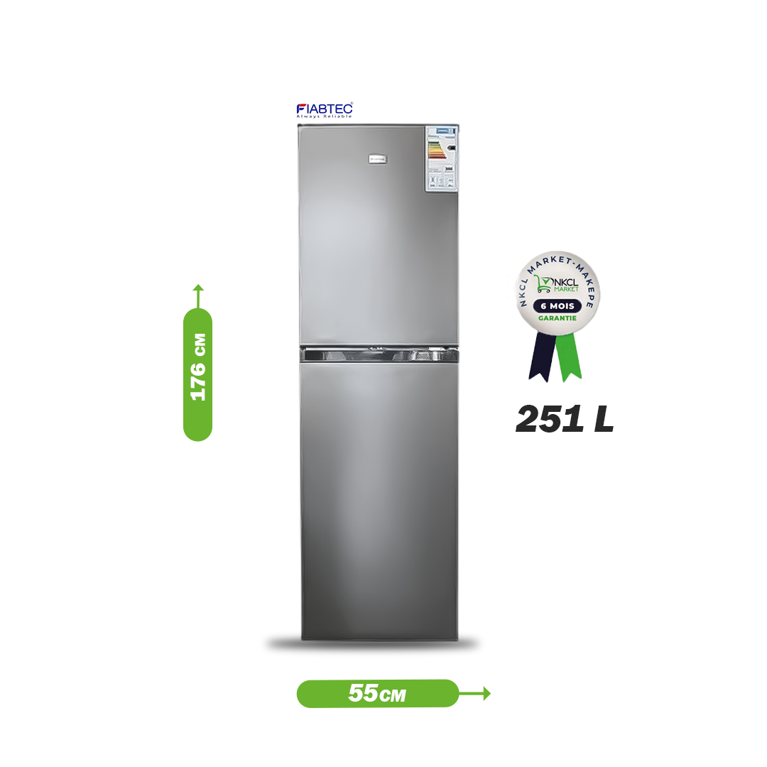 réfrigerateur-combine---fiabtec---251-litres---ftbms-350---avec-congelateur-en-bas---economique-en-energie-(a+)---gris---6-mois