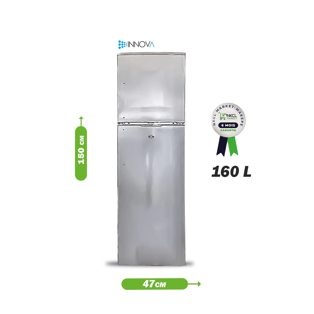 réfrigérateur-double-battants---innova---in-227---160-litres---gris---06-mois