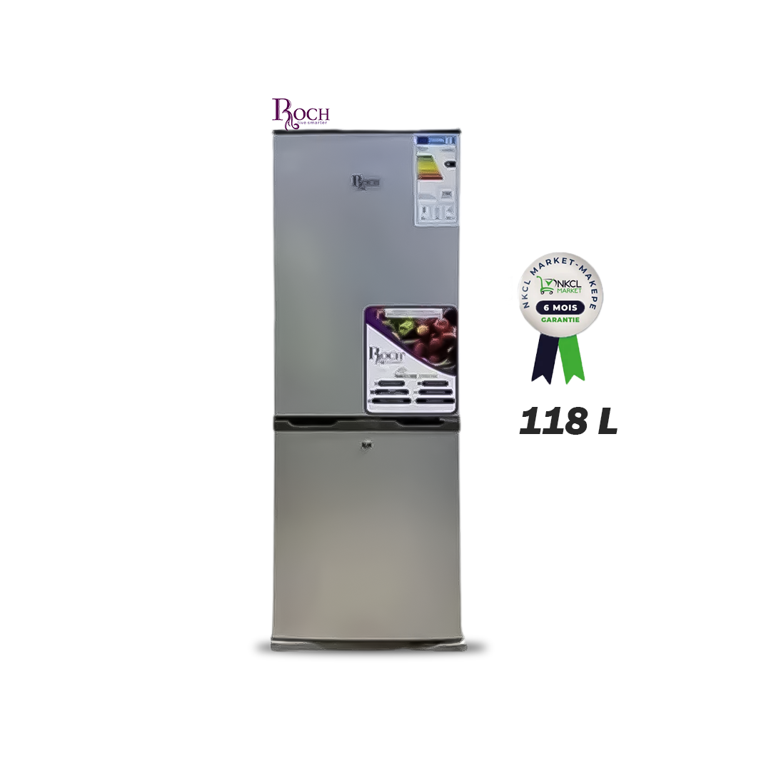 réfrigérateur-combiné-roch---rfr-150db-l---118l---Économique-(a+)---06-mois