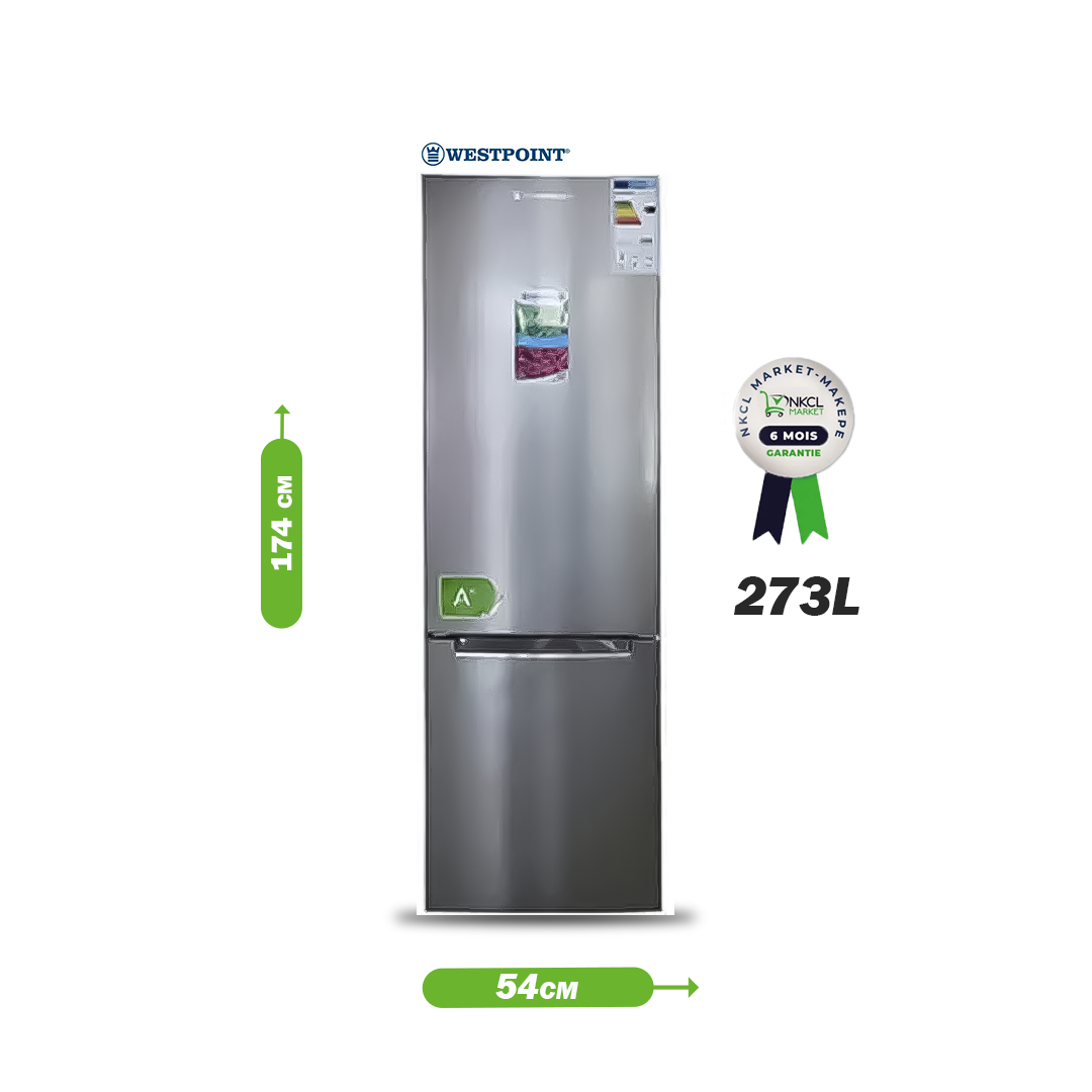 réfrigérateur-westpoint---wchn33119---273-litres---gris---garantie-6-mois