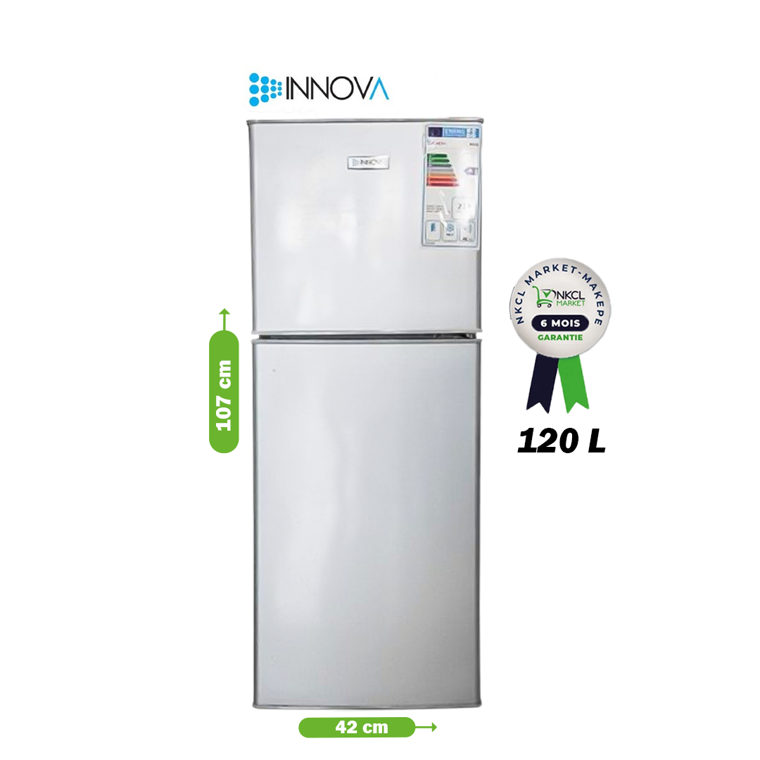 réfrigérateur-innova-in152-double-battants--120l-–-thermostat-réglable--État-neuf-1-an-garantit