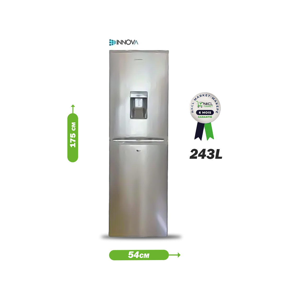 réfrigérateur-innova-–-243-litres-–-in325-–-avec-distributeur-d’eau-06-mois-garantit