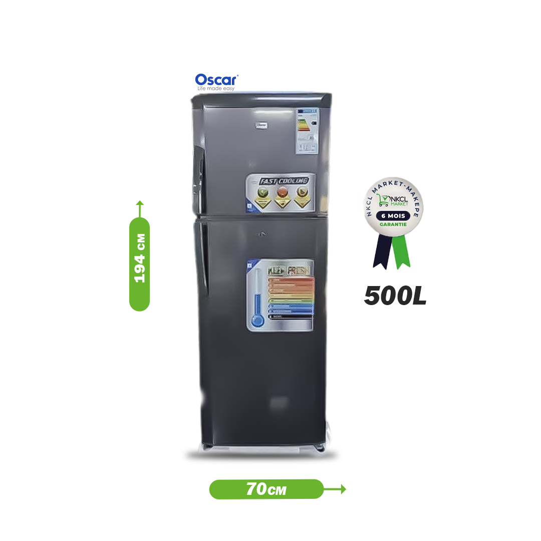 réfrigérateur-combiné-oscar---500litres---osc-r500s--gris---garantit-6-mois