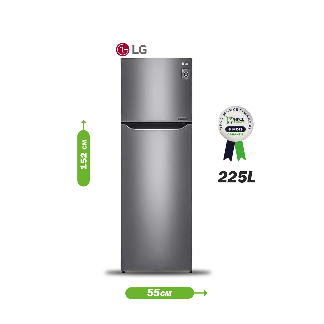 réfrigérateur-2-battants-lg---gn---b222sqbb---225-litres---gris---6-mois-garantit.
