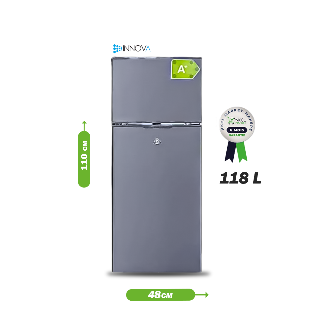 réfrigerateur-double-battant---innova---in-190---118-litres---gris---06-mois