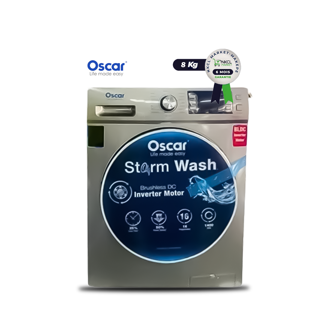 machine-à-laver-automatique---oscar-fl-0380ds---8kg---gris---6-mois
