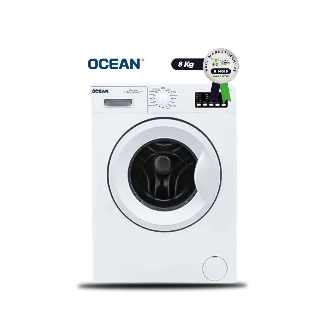 machine-à-laver-ocean-8kg-1200-tours---min-oclf6104e---blanche---6-mois-garantie