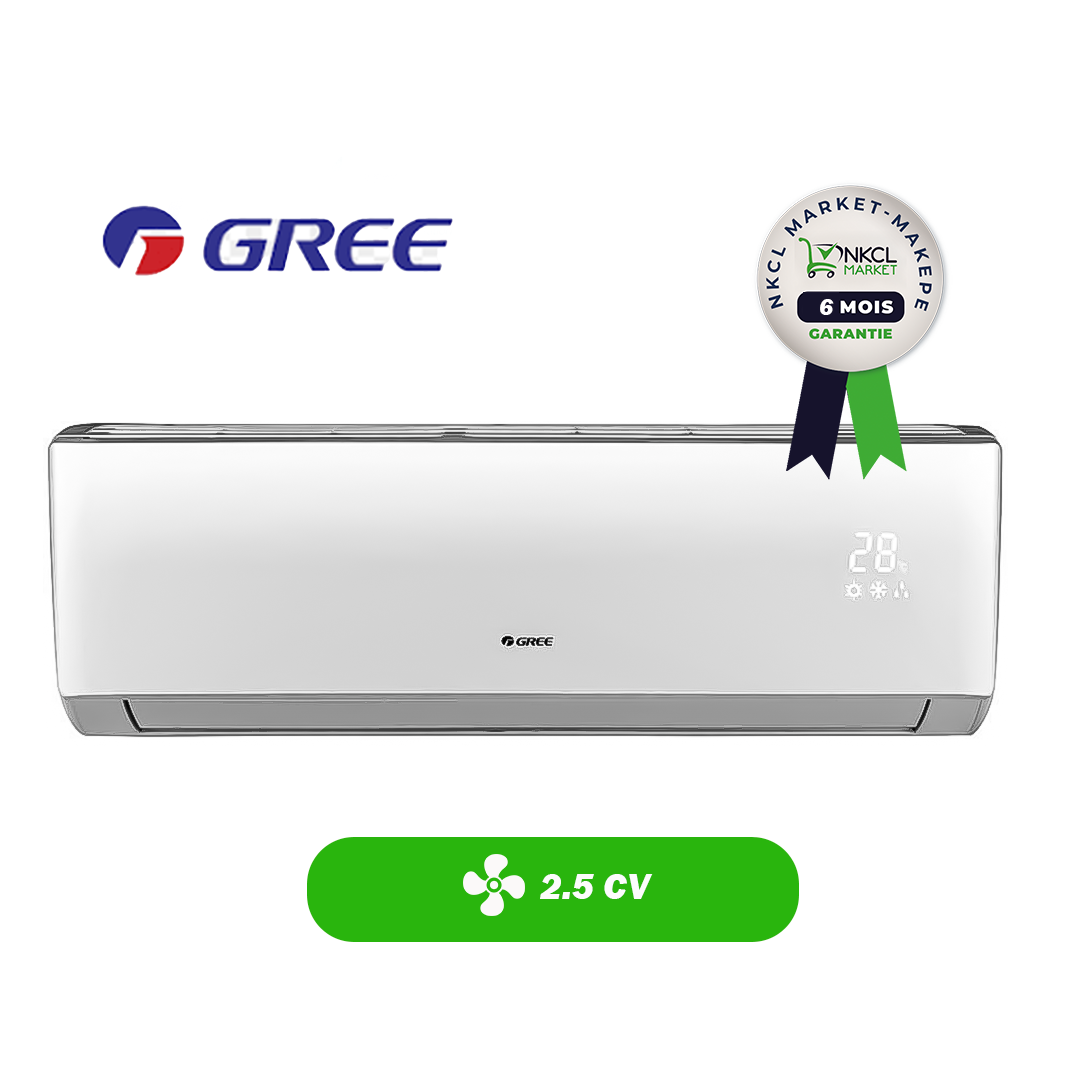 climatiseur-split-–-2,5cv,-18000-btu--r410-–-gree-–-blanc-–-6-mois