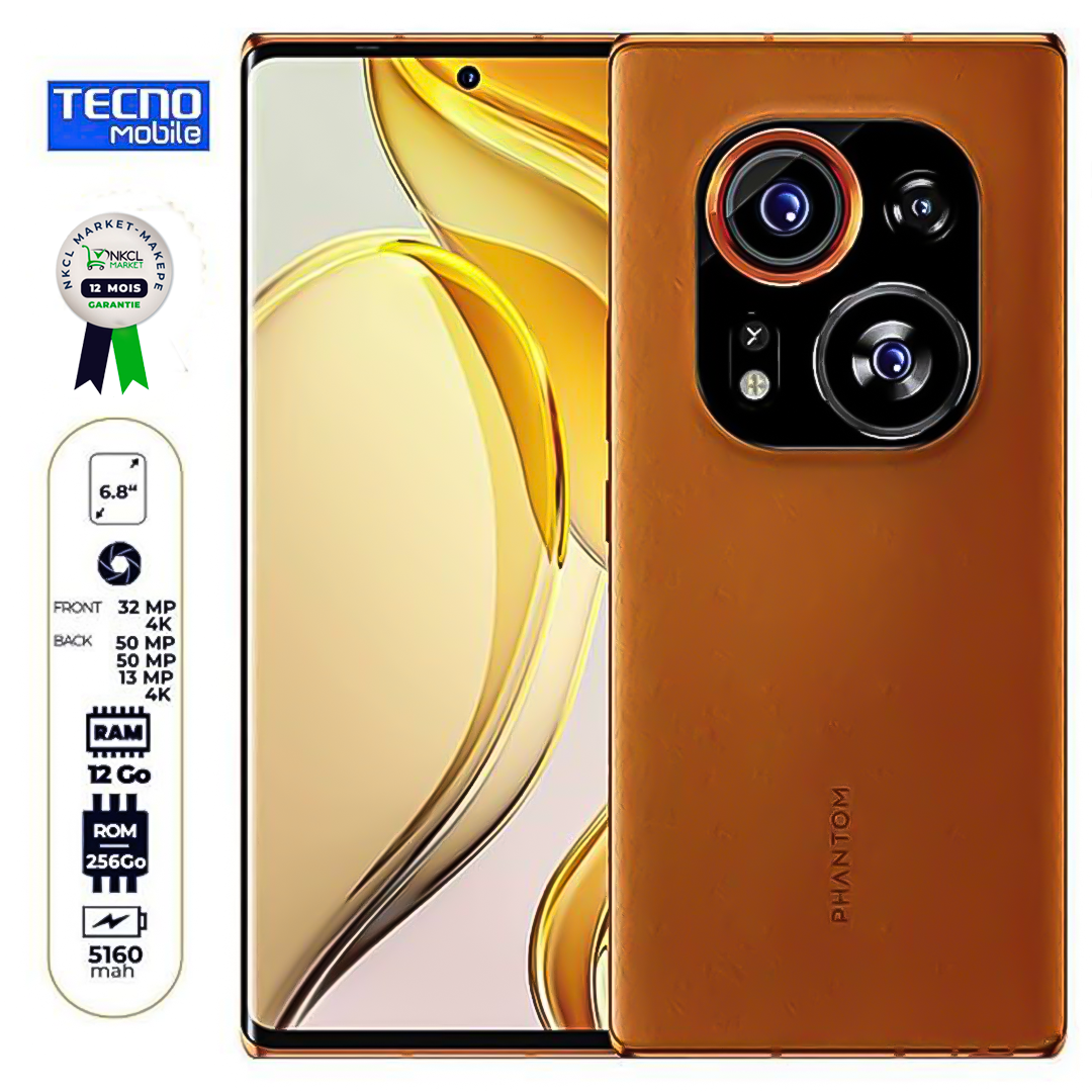 tecno-phantom-x2-pro---(tda8)---écran-incurvé-6.8"---256-go/12go-ram----garantie-12-mois