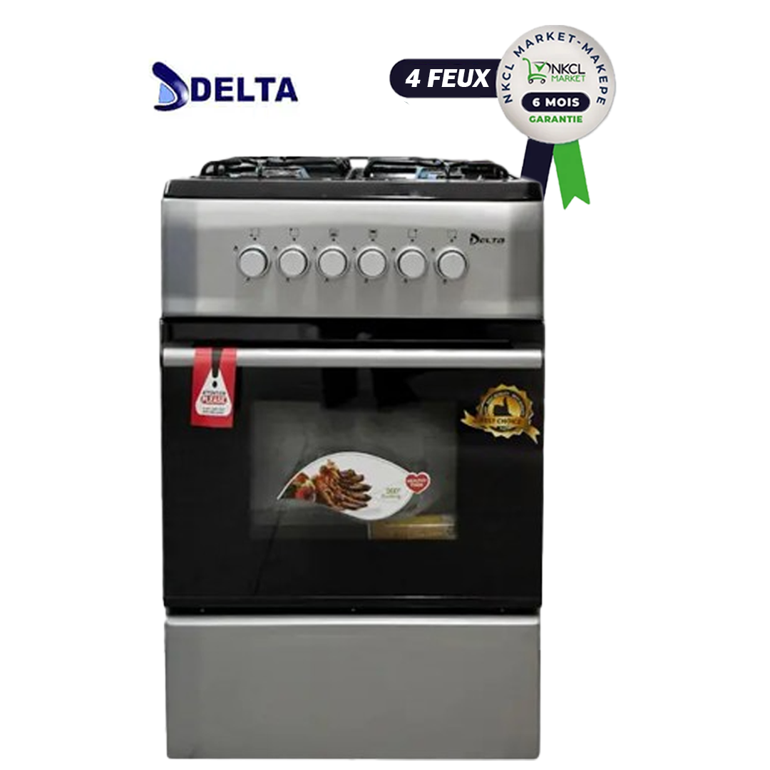 cuisinière-delta-classic---4-feux-50-x-60---gris---garantit-6-mois