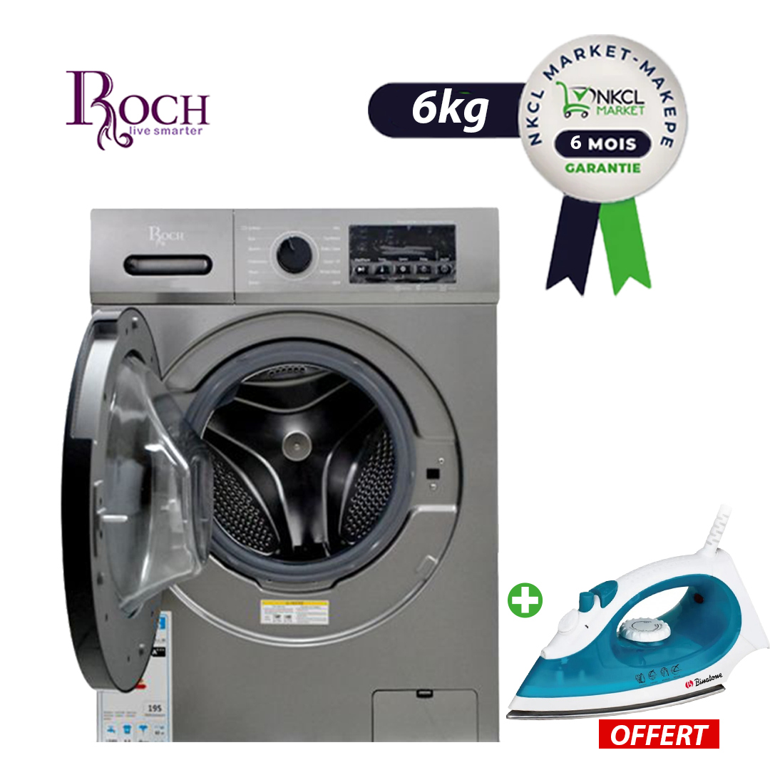 pack-machine-à-laver-automatique-roch-6kg-rwm-6fl-l(s)-+-fer-a-repasser-06-mois-de-garantie