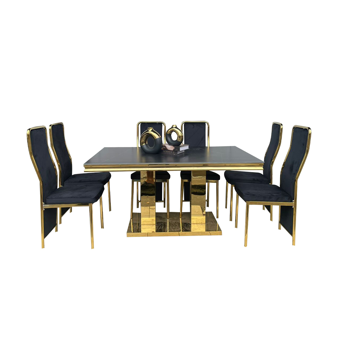table-À-manger-06-places-nkclg20-marbre-noir-or