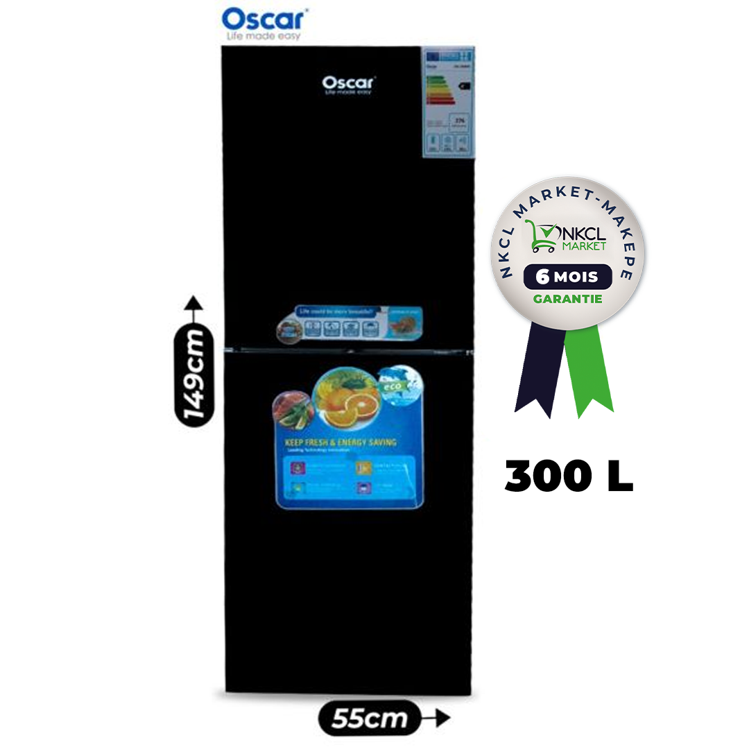 réfrigérateur-double-battant---oscar---300-litres---osc-300mb---classe-climatique-st/t---consommation-énergétique-a+---gris---garantie-12-mois-693ae12620b9a