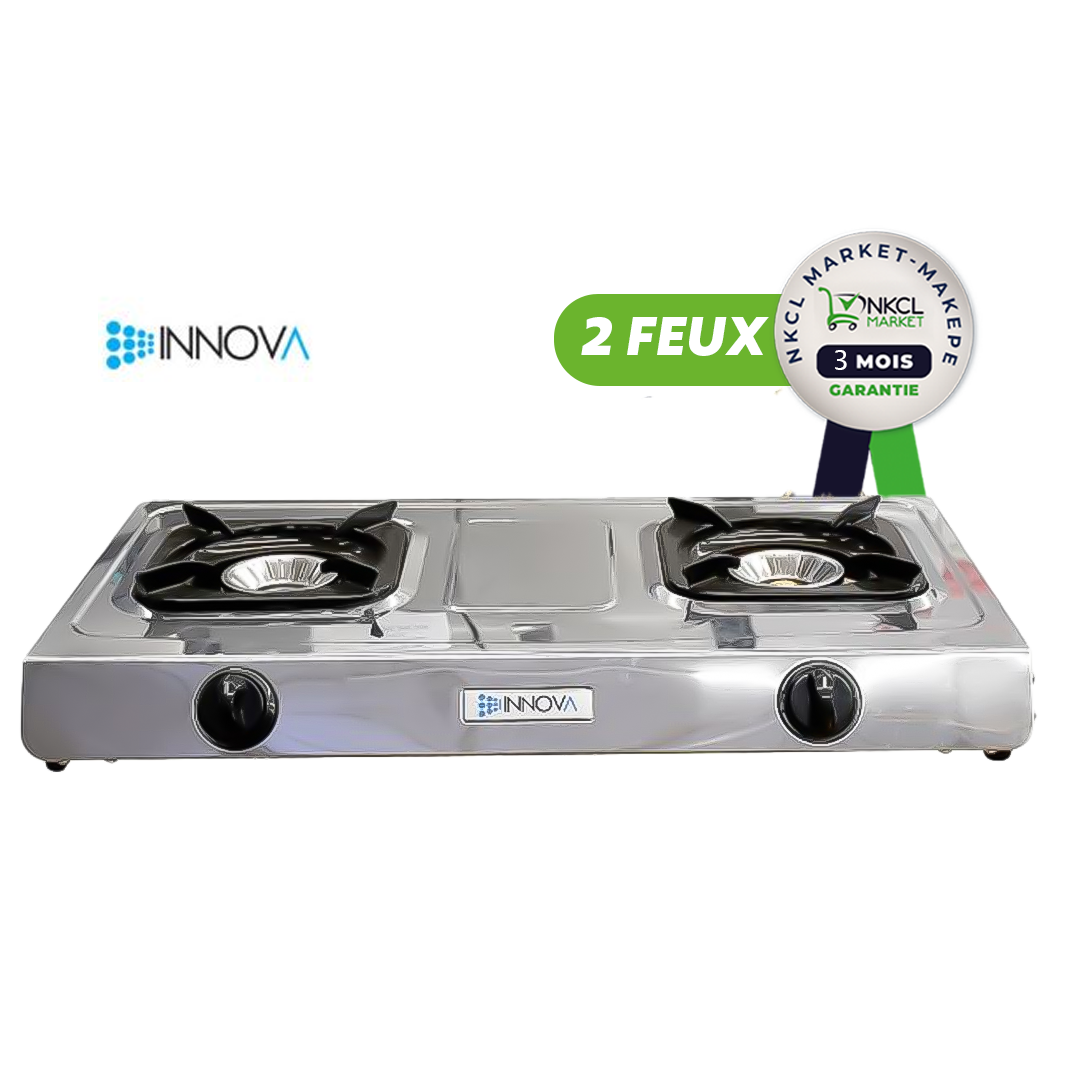 plaque-à-gaz-automatique---innova---in448---2-feux---gris---garantie-6-mois
