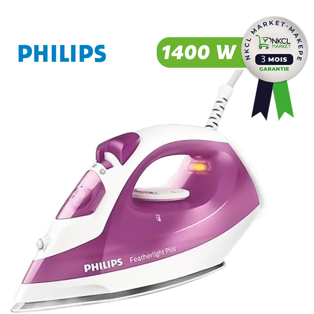 philips-featherlight-plus-gc1426---fer-à-repasser-à-vapeur---1400-w---160-ml---3-mois-de-garantie