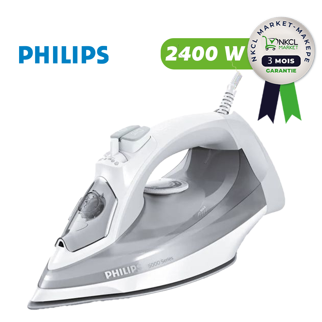 fer-a-repasser-a-vapeur-série-5000---philips---dst5010/10---2400w---320ml---gris/blanc---03-mois-de-garantie
