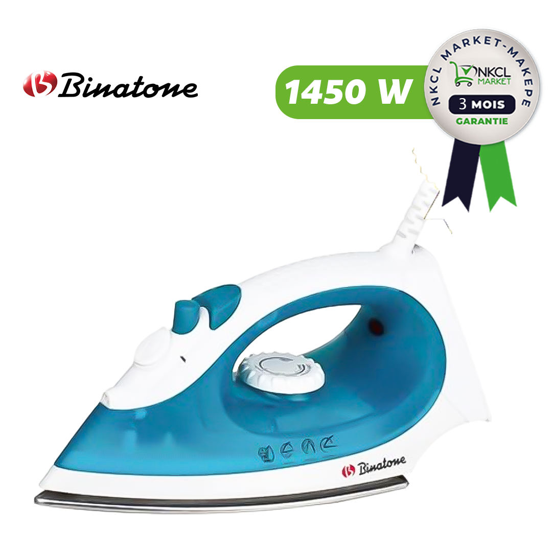 fer-à-repasser-à-vapeur-binatone-si-1605---1450-w---90-ml---garantie-3-mois