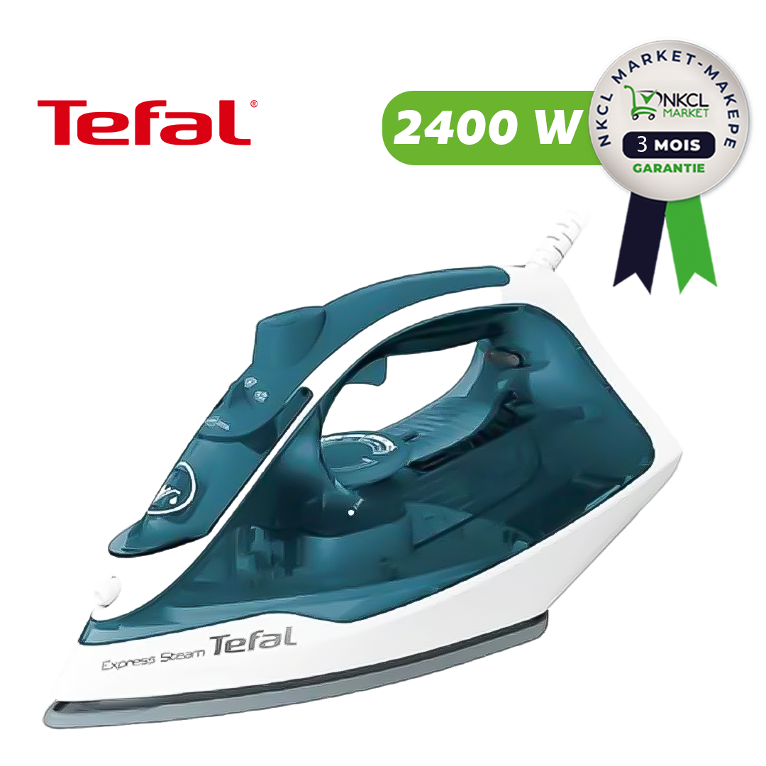 fer-à-repasser-a-vapeur-express-steam---tefal---2400w---fv2839e0---270-ml---blue/blanc---3-mois-de-garantie