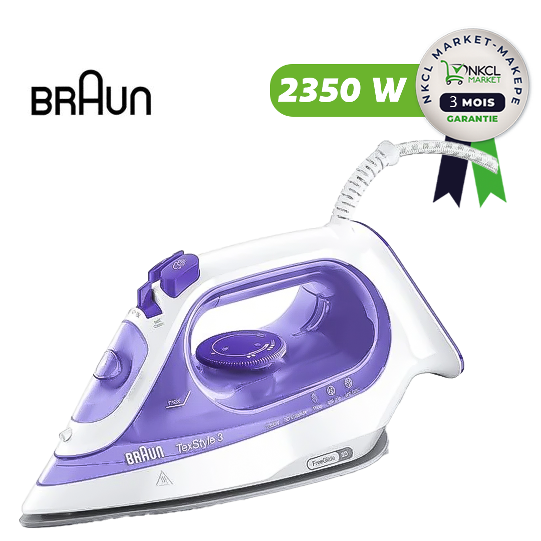 fer-à-repasser-a-vapeur-texstyle-3---braun---si3042vi---2350w---270-ml---violet---garantie-3-mois