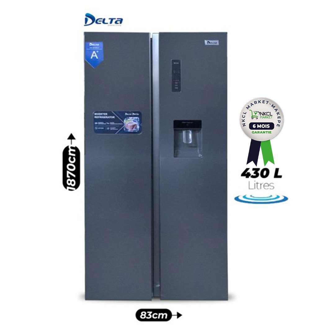 refrigerateur-americain-delta-430-litres-drf-467-sbs-m-grand-volume-distributeur-deau-ecran-led-tactile-gris-garantie-6-mois-7134