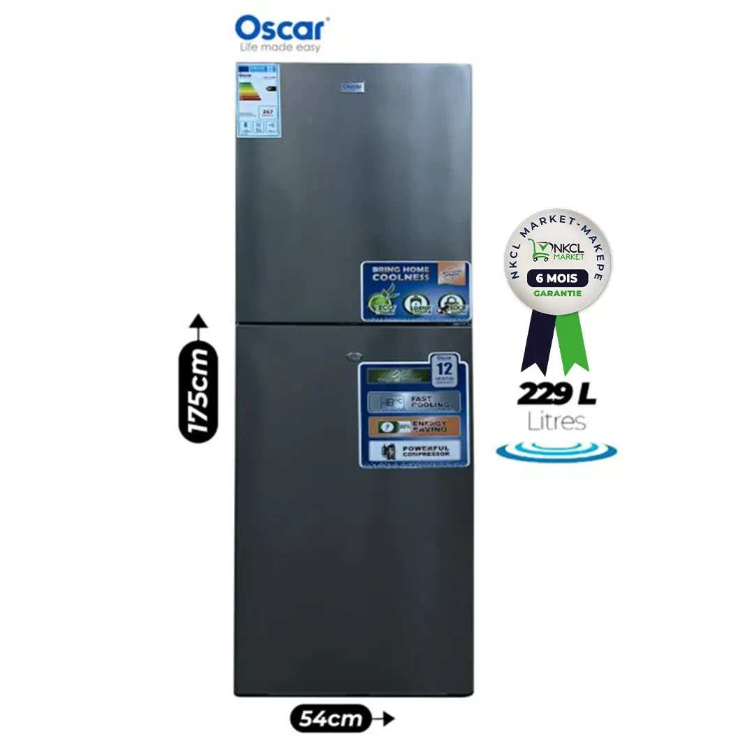 refrigerateur-combine-oscar-229-litres-osc-229r-double-porte-classe-a-gaz-ecologique-r600a-moteur-puissant-et-silencieux-gris-garantie-6-mois-7863