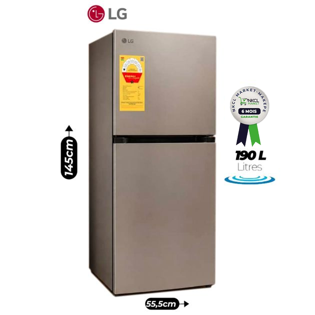 refrigerateur-double-portes-lg-gcfb195pqcf-190-litres-smart-inverter-fast-cooling-clayettes-en-verre-trempe-silver-garantie-12-mois-7877