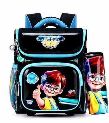 sac-a-dos-enfant-petit-garcon-malin-noir-turquoise-avec-trousse-8227