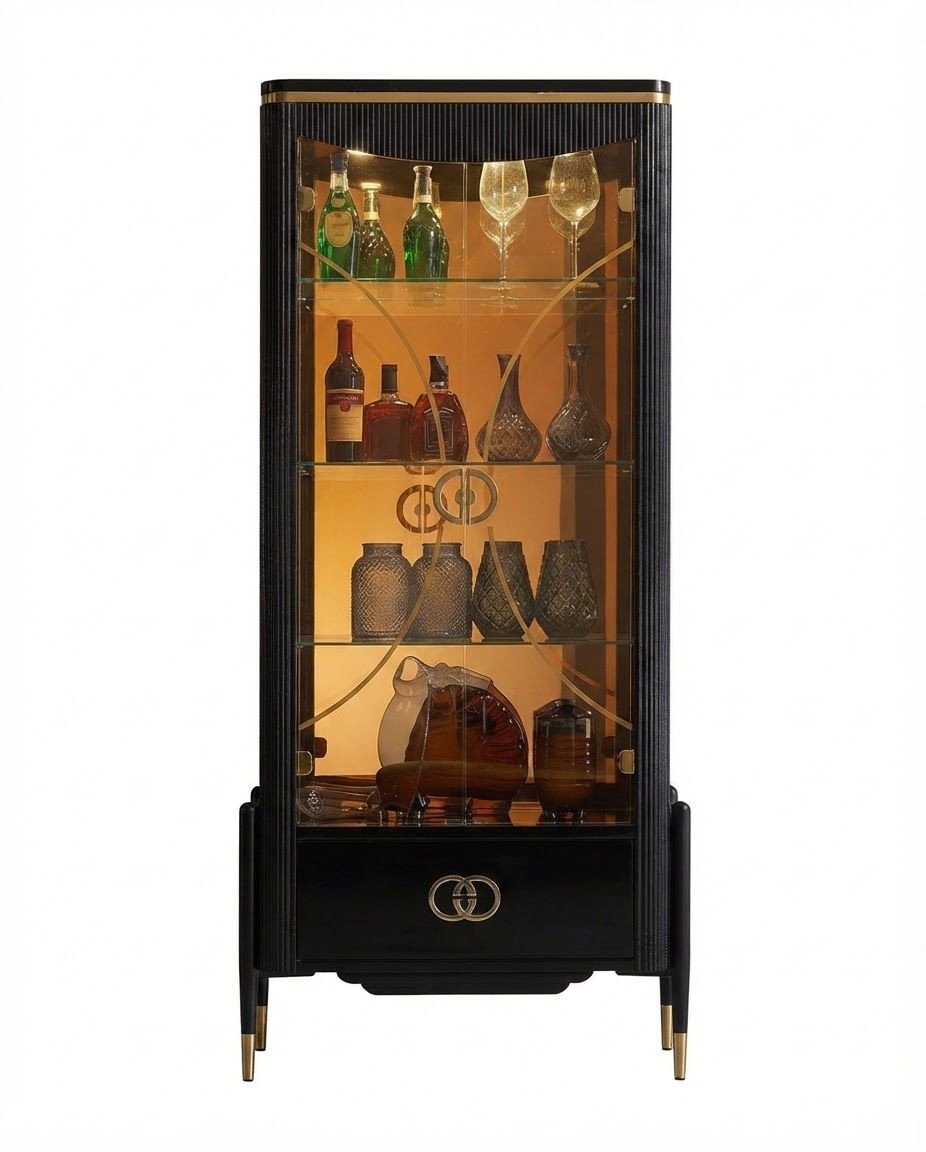 armoire-vitree-noire-cannelee-or-avec-eclairage-led-8723