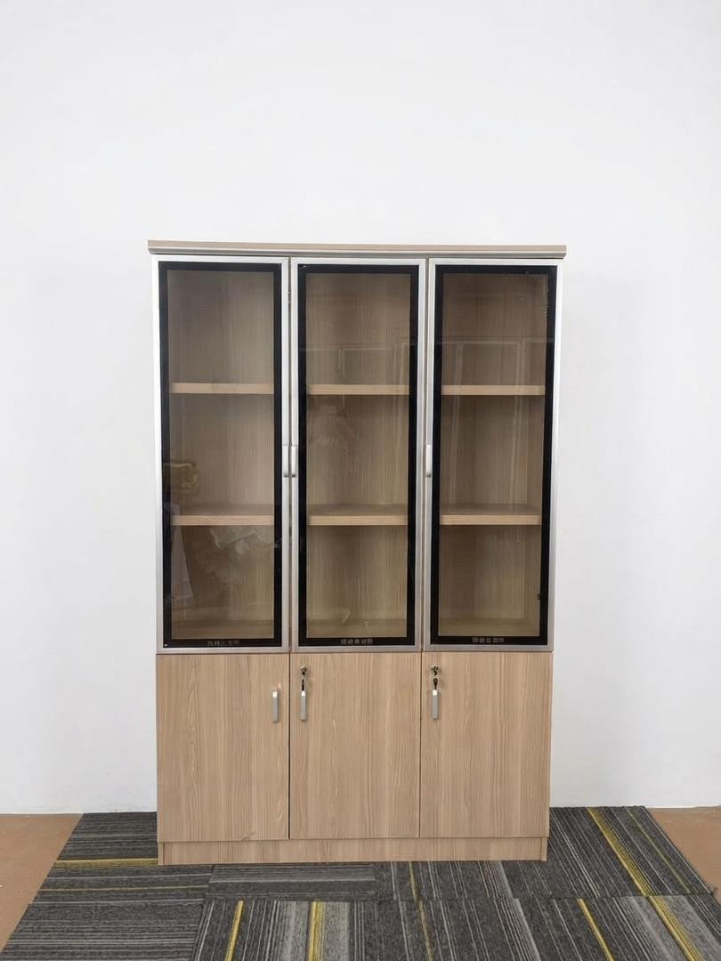 armoire-bibliotheque-bois-clair-3-colonnes-vitrine-rangement-ferme-8749