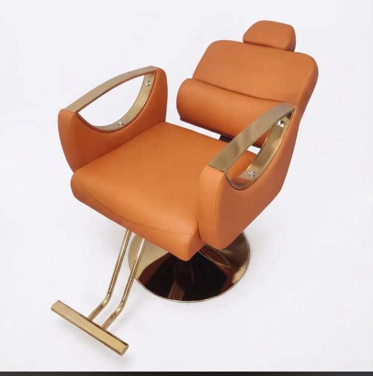 fauteuil-de-coiffurebarbier-orange-et-dore-8843