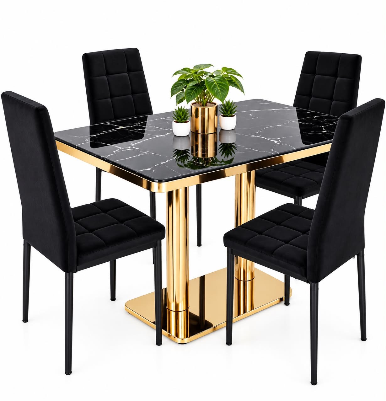 salle-a-manger-4-places-table-en-marbre-noir-et-chaises-capitonnees-noires-8938