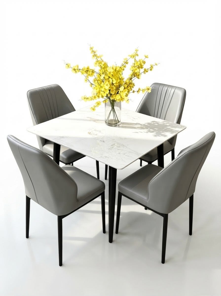 ensemble-table-a-manger-4-chaises-design-marbre-et-gris-elegant-9017