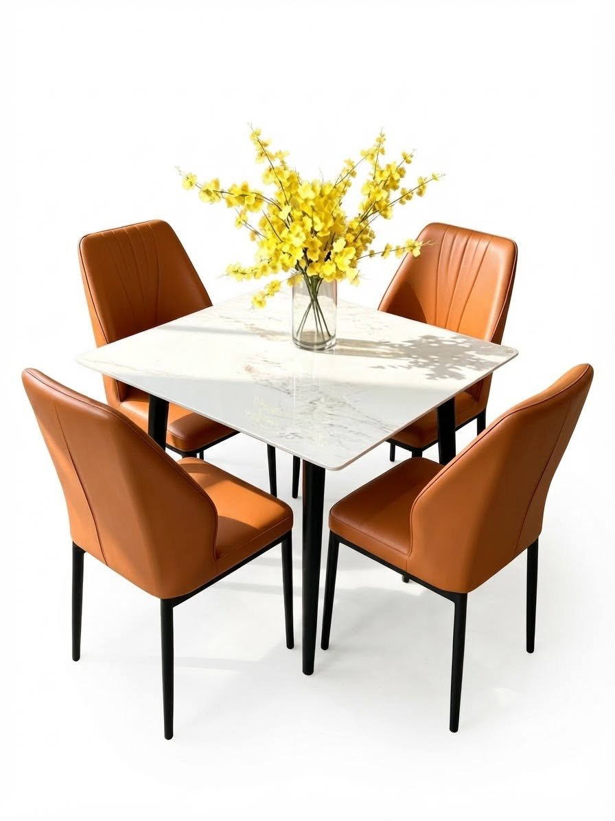 ensemble-table-a-manger-4-chaises-design-marbre-et-camel-chic-9018